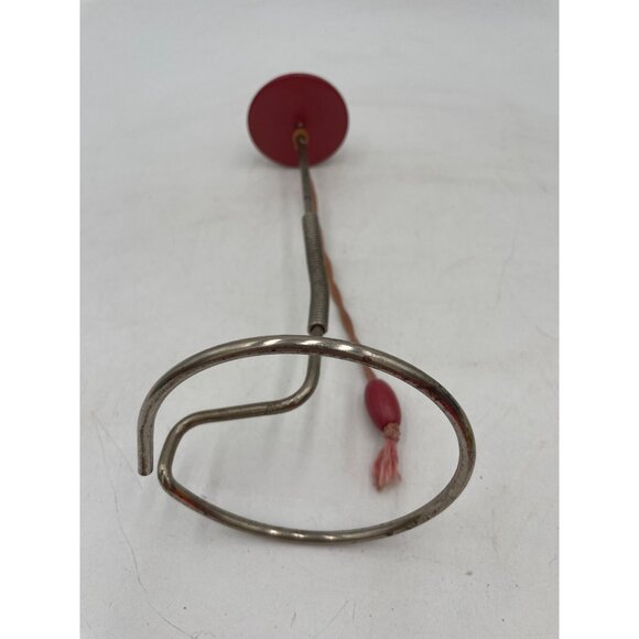 Vintage Pinkish Button Mushroom Hat Stand Spring & Weighted Loop Base - Picture 3 of 4